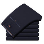 2020 Men's Spring Autumn Fashion Business Casual Long Pants Suit Pants Male Elastic Straight Formal Trousers Plus Big Size 28-40